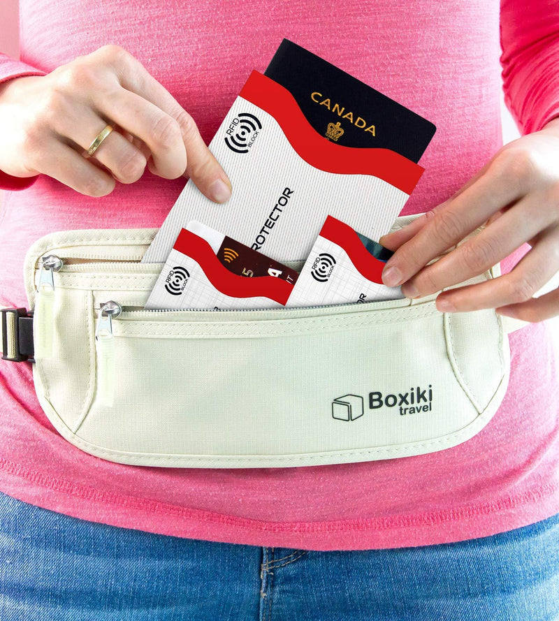 Ultimate RFID Travel Protection Kit: 12 Sleeves and RFID Money Belt for Unparalleled Security on Your Adventures