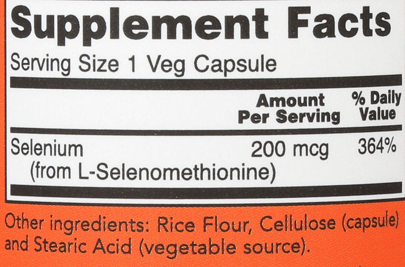 Now Foods Selenium 200 mcg 90 Vcaps