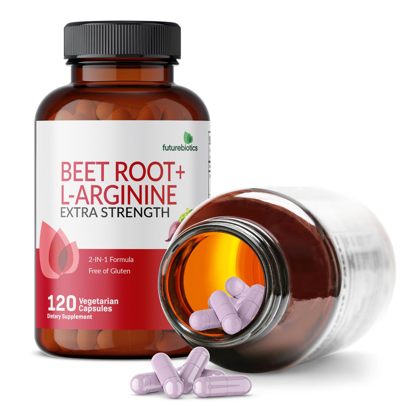 [Australia] - Futurebiotics Beet Root + L-Arginine 2000 MG, Non-GMO, 120 Vegetarian Capsules 120 Count (Pack of 1) 