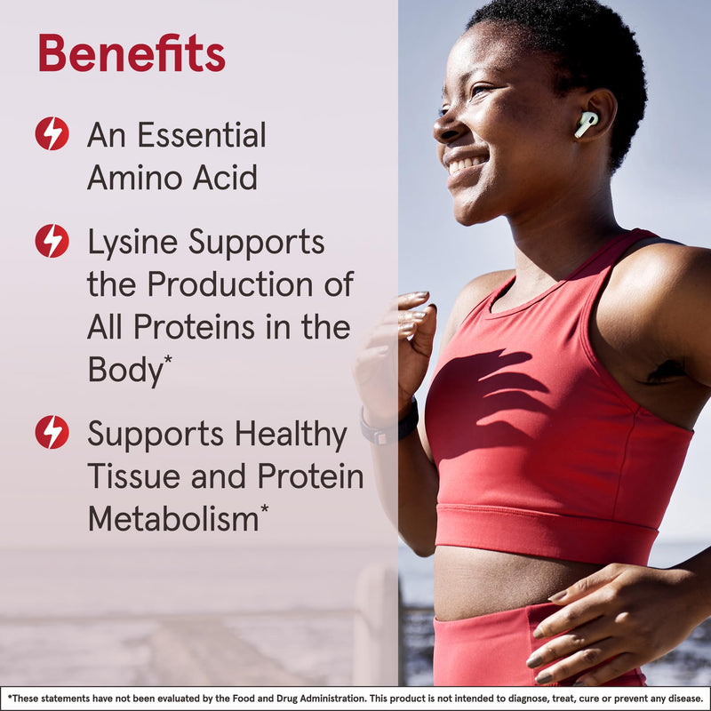 [Australia] - Jarrow Formulas L-Lysine 500 mg, Dietary Supplement, Amino Acid for Protein Synthesis and Healthy Tissue Support, 100 Capsules, 100 Day Supply Fish/shellfish 1 Count (Pack of 100) 