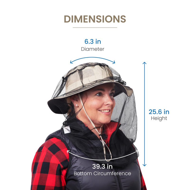 [Australia] - EVEN NATURALS Premium Mosquito Head Net - Ultra-Fine Bug Net for Maximum Head Protection ‚Äì Lightweight, Breathable Insect Shield for Camping, Hiking and Outdoor Adventures - 25x26x39 Inches 1-Pack 