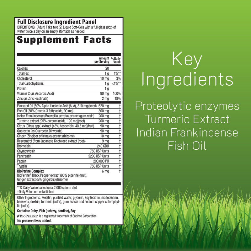 Irwin Naturals Inflamma-Less | Joint Supplements for Men & Women | 80 Count | Supports Healthy Inflammatory Response, Joint Mobility & Comfort | Turmeric & Omega 3 Fish Oil | 80 Liquid Soft-Gels 80 Count (Pack of 1)