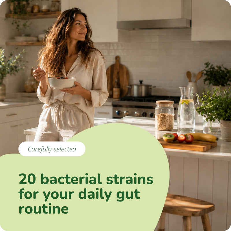 Vegavero Probiotics & Prebiotics | 100% Organic | 20 Strains (Lactobacillus + Bifidobacterium) | 20 Billion Active Bacteria & Acacia Fibre | 60 Vegan Capsules | NO Additives