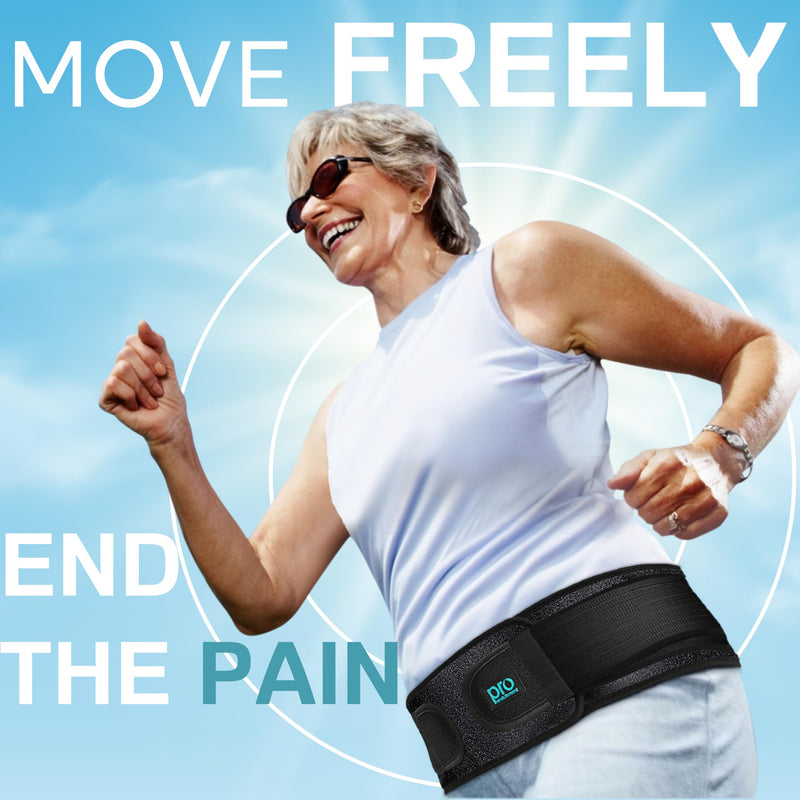Sacroiliac Hip SI Belt for Women and Men That Alleviates Sciatic, Pelvic, Lower Back, Leg and Sacral Nerve Pain Caused by Si Joint Dysfunction| USA Patented - Hip Brace Support (Regular/Black) Black Regular (Fits Hip Size 30" - 45")