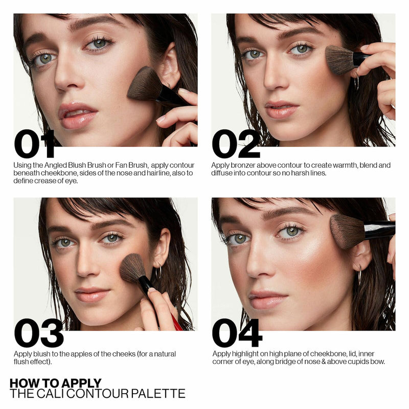 [Australia] - Smashbox The Cali Contour Palette | Six-Shade Contour Kit with Highlighter, Bronzer and Blush to add Dimension + Glow 01- Light/Medium 