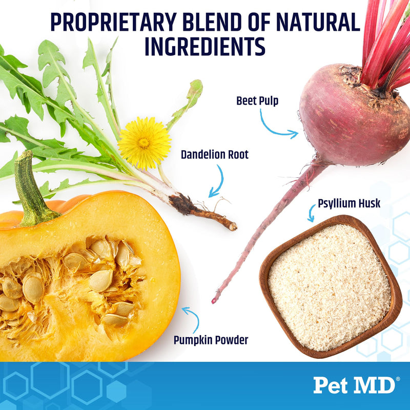 Pet MD EZ Gland - Dog Anal Gland Chews with Pumpkin and Fiber for Dogs for Digestive Support, Constipation Relief, and Stool Firmer - 60 ct Soft Chews - PawsPlanet Australia