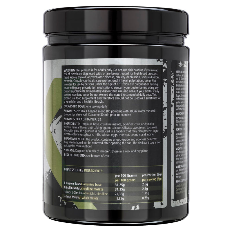 [Australia] - L-ARGININE & L-CITRULLINE powder I Lemon & Lime I CROSSVITAL I vegan I 500g I made in Germany 