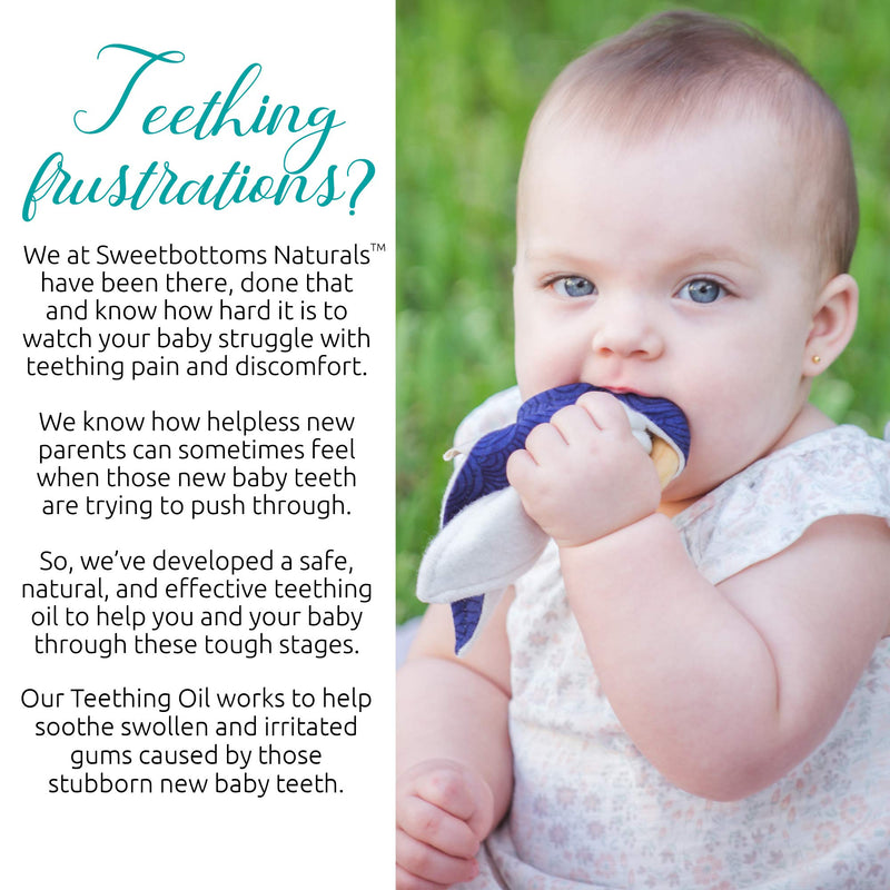 [Australia] - Certified Organic Teething Oil - Ease Teething Discomfort & Sore Gums Quickly & Effectively - Natural Vegan Botanical Ingredients - 2 oz Bottle with Glass Dropper - Baby Teething Relief 