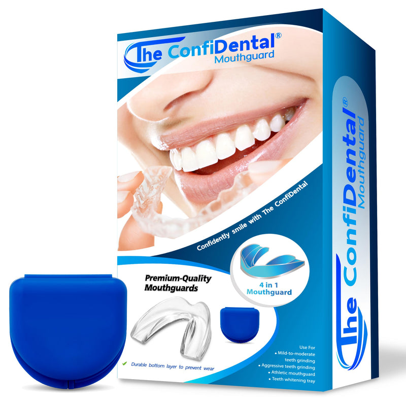 [Australia] - The ConfiDental - Pack of 3 Moldable Mouth Guard for Teeth Grinding Clenching Bruxism, Sport Athletic, Whitening Tray, Including 2 Regular and 1 Heavy Duty Guard (2 (LLL) Regular 1 (II) Heavy Duty) Model I (2pcs.) + Medel III (1pcs.) Blue 3 