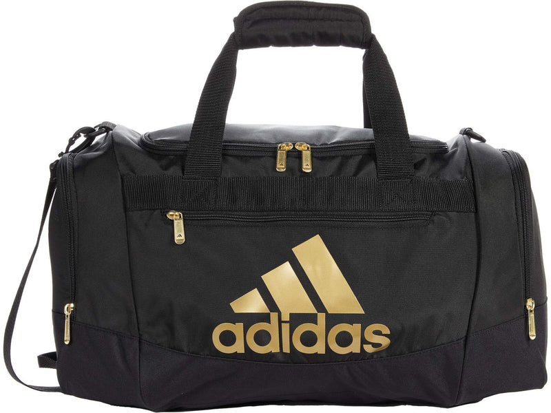 adidas Unisex Defender 4.0 Gym Duffel Bag for Men and Women Black/Gold Metallic Small (38l)