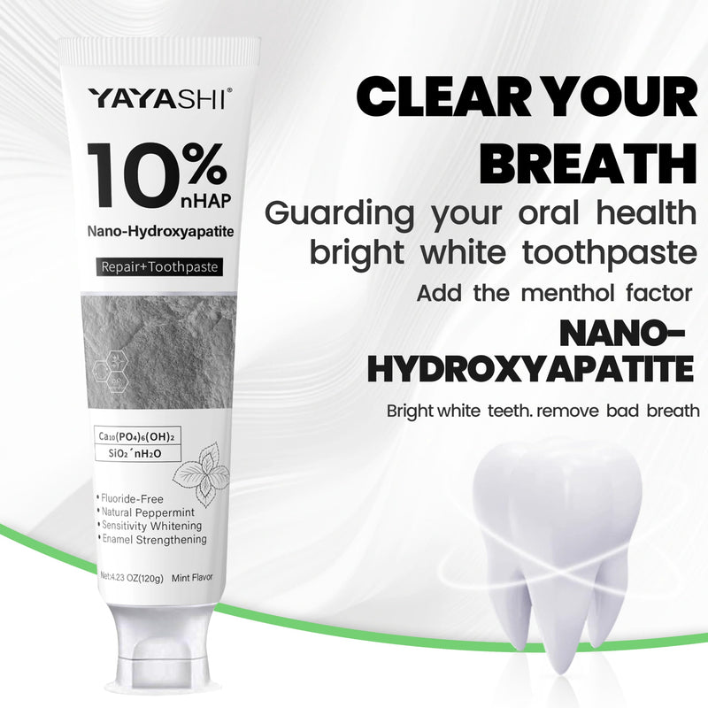 [Australia] - 2PCS Hydroxyapatite Toothpastes 10%,Fluoride-Free Toothpaste, Gentle Mint, Fresh Breath, Daily Use for Oral Health 4.23oz (2pcs) 2pcs 