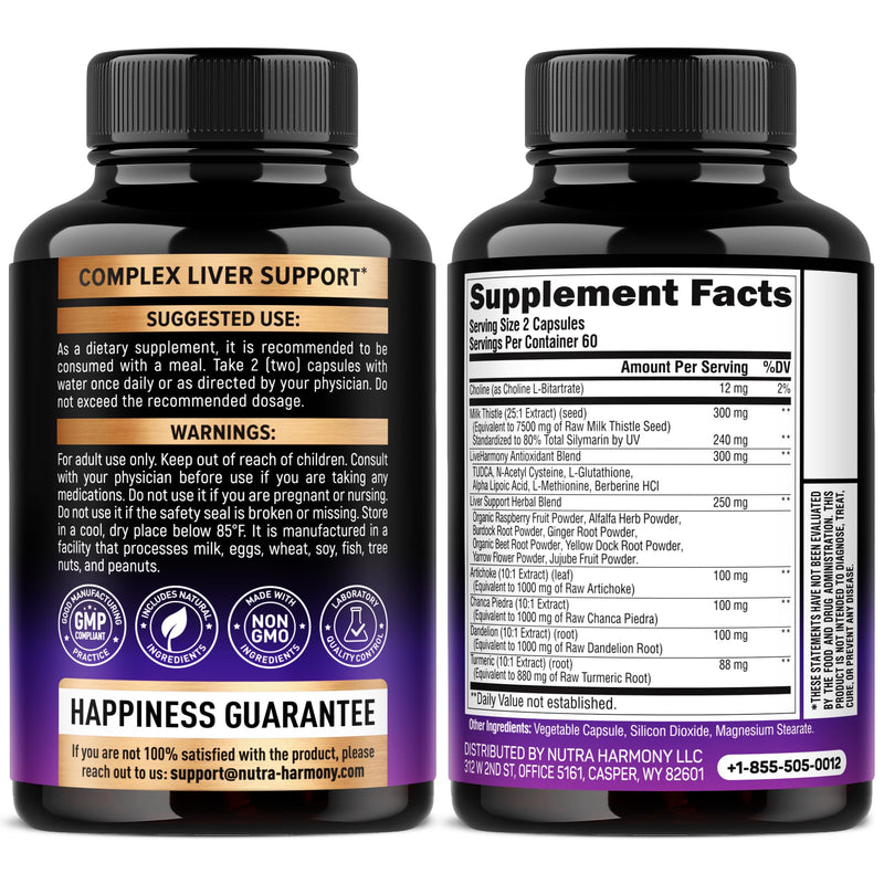 [Australia] - Liver Cleanse Detox & Repair - Milk Thistle | Dandelion | Artichoke | TUDCA | Glutathione & NAC - Effective Liver Health Supplement | 80% Silymarin - Laboratory Tested, Vegan - Made in USA 120 Caps 120 Count 
