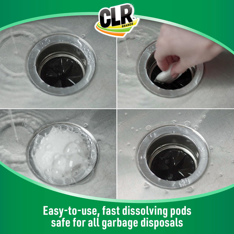 [Australia] - CLR Garbage Disposal Cleaner and Deodorizer Pods, 20 Count, Fresh Scent Foaming Drain Odor Eliminator - 5 Month Supply 