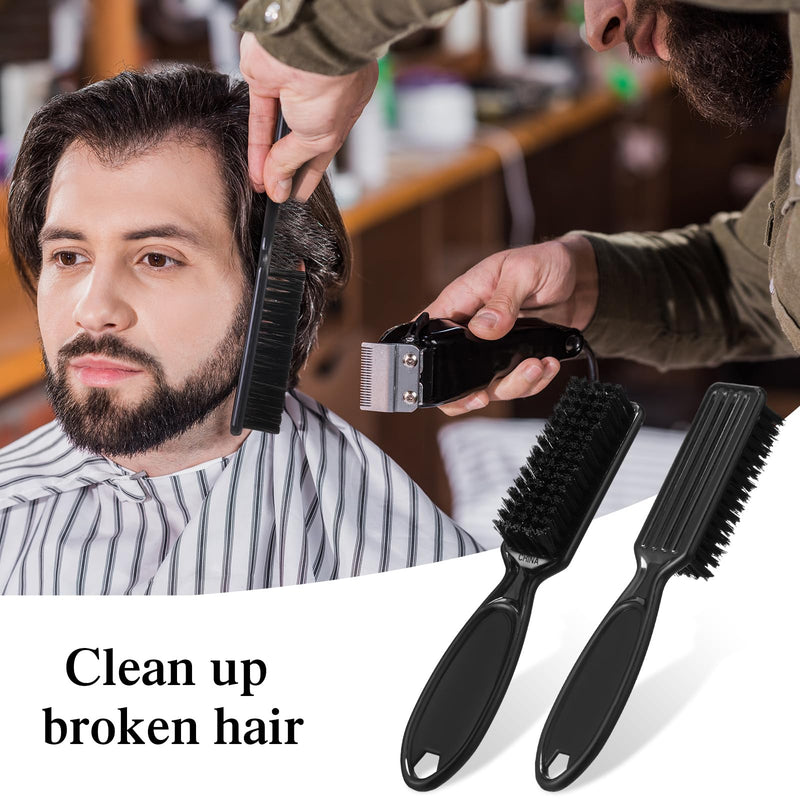 [Australia] - Domensi 60 Pcs Clipper Cleaning and Styling Brush Set - Black and Red Barber Blade Brush, Fade Brush, Hair Styling Tool for Haircuts and Barber Supplies 