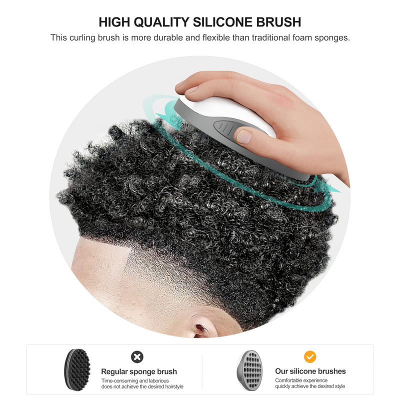 [Australia] - Silicone Twist Hair Brush, Magic Curling Hair Tool for Afro Curls,Vertical Stripe Curl Brushes, Detachable Two-Sided for Men Women Boy Girl Comb, Gray, 1 Piece Grey 
