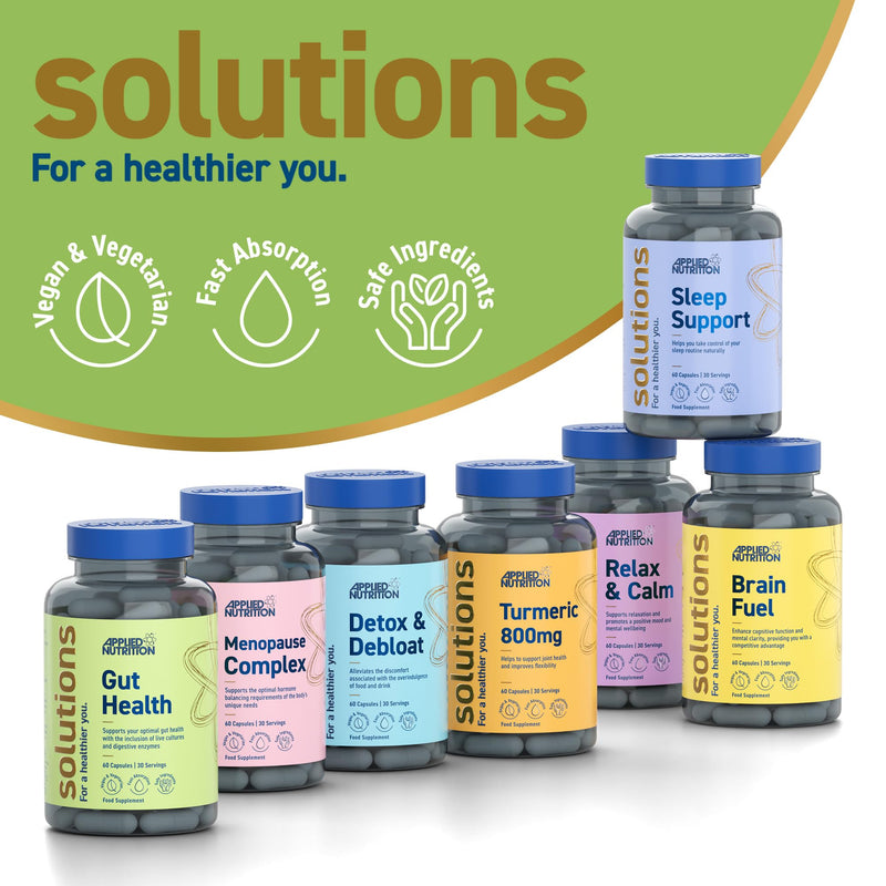 Applied Nutrition - Solutions - Gut Health - Advanced Digestive Support - Best Gut Repair - Best Immune Booster - Optimal Health Benefit - (60 Capsules – 30 Servings)