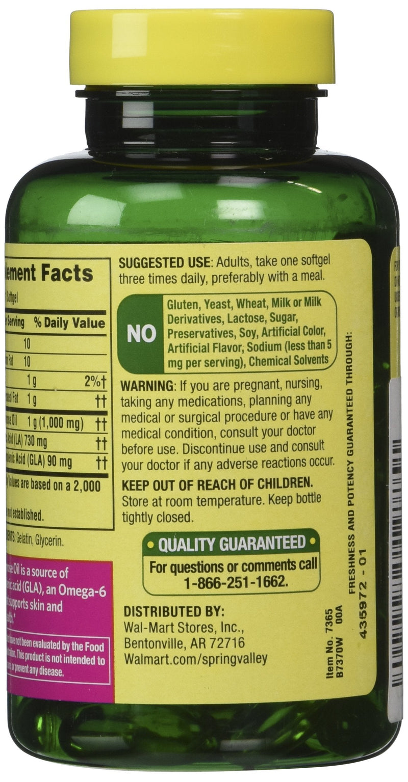 [Australia] - Spring Valley - Evening Primrose Oil 1000 mg, 75 Softgels 