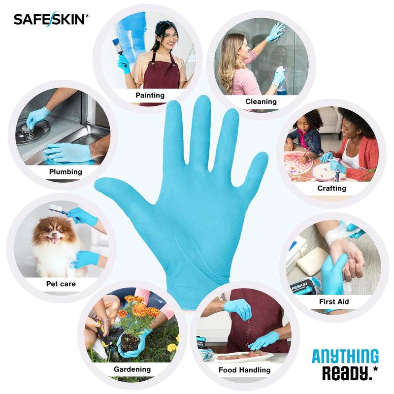 [Australia] - SAFESKIN Disposable Nitrile Gloves in POP-N-GO Pack (50 or 200 Count) Medium Duty, Powder-Free -Cleaning, Gardening, Crafts 50 Medium (Pack of 50) 