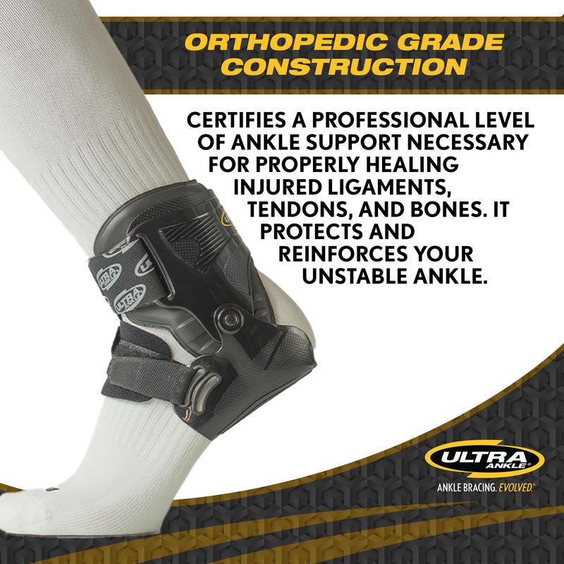 Ultra Zoom Ankle Brace – Hinge Design Promotes Faster Healing and Accelerated Recovery with Natural Protected Movement to promote Early Activity After Injury and Prevent Future Injuries in Life and Sport. Small/Medium White