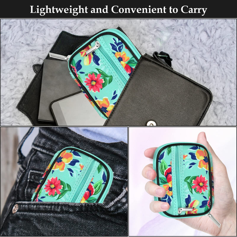 Serfeymi Weekly Travel Pill Organizer Pill Case for Purse with Removable 7 Day Pill Box, Fashionable Travel Medicine Organizer Pill Container for Medicine, Vitamin, Supplement - Black 01 + Green 01 2 Cases + 2 Boxes C. Black 01 + Green 01