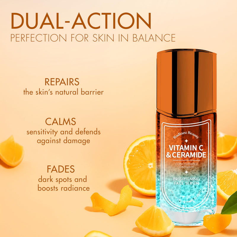 Vitamin C Serum for Face with Ceramide – Dermatologist Tested, Anti-Aging, Korean Skin Care – Brightens, Hydrates, Evens Skin Tone – Clean Beauty, Vegan, Cruelty-Free – 1.69 fl oz Vitamin C & Ceramide (Serum)