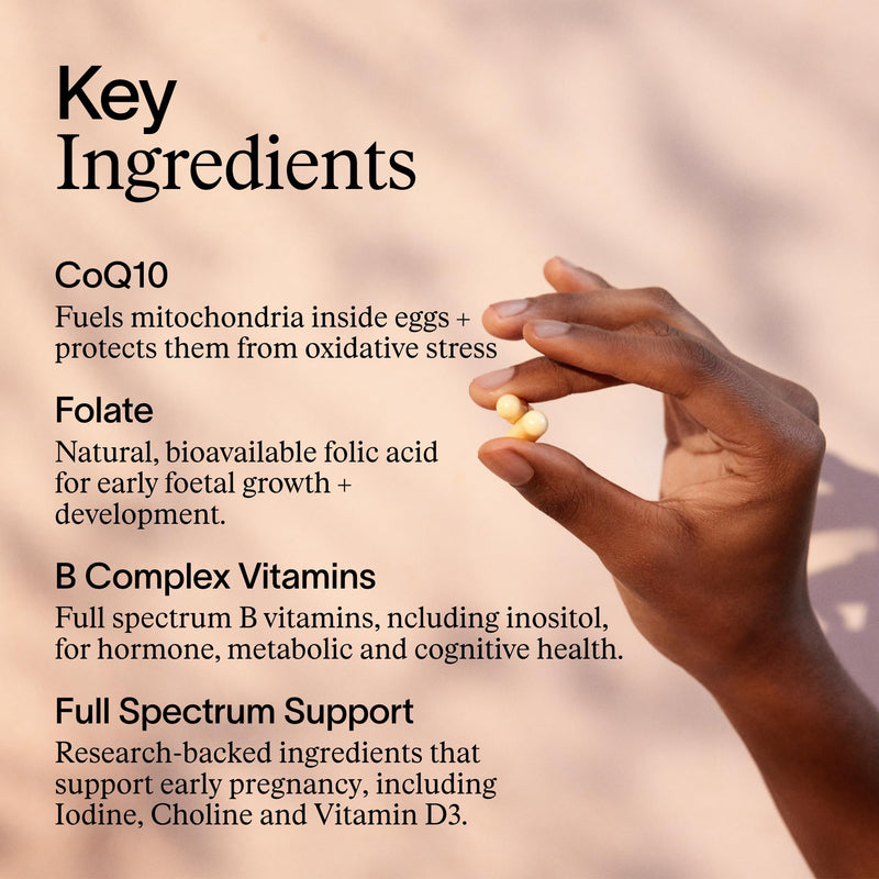 ARTAH Core Prenatal+ – Advanced Pre-Conception Supplement with Folate, CoQ10, Choline & Inositol – Supports Fertility, Egg Quality, Hormone Balance & Early Foetal Development – 30 Day Supply