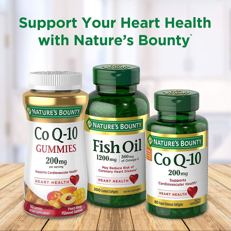Nature's Bounty CoQ10, 200mg, 45 Rapid Release Softgels | Heart Health and Healthy Aging, Dietary Supplement 45 Count (Pack of 1)