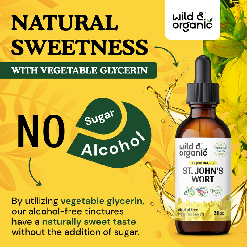 [Australia] - St Johns Wort Tincture - Mood Supplement w/St. John's Wort - St Johns Wort Organic for Good Mood - Calm and Relax Supplement w/Saint John's Wort - Organic St Johns Wort Herb - Hypericum - 2oz 2 Fl Oz (Pack of 1) 
