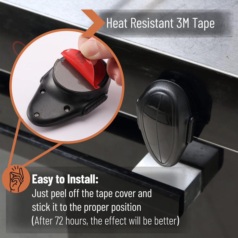 [Australia] - Mr. Pen- Oven Lock Child Safety, 1 Pack, Black, Heat-Resistant Oven Lock, Stove Child Proof, Stove Baby Proof, Stove Locks Child Safety, Oven Baby Proofing, Oven Safety Locks for Babies 