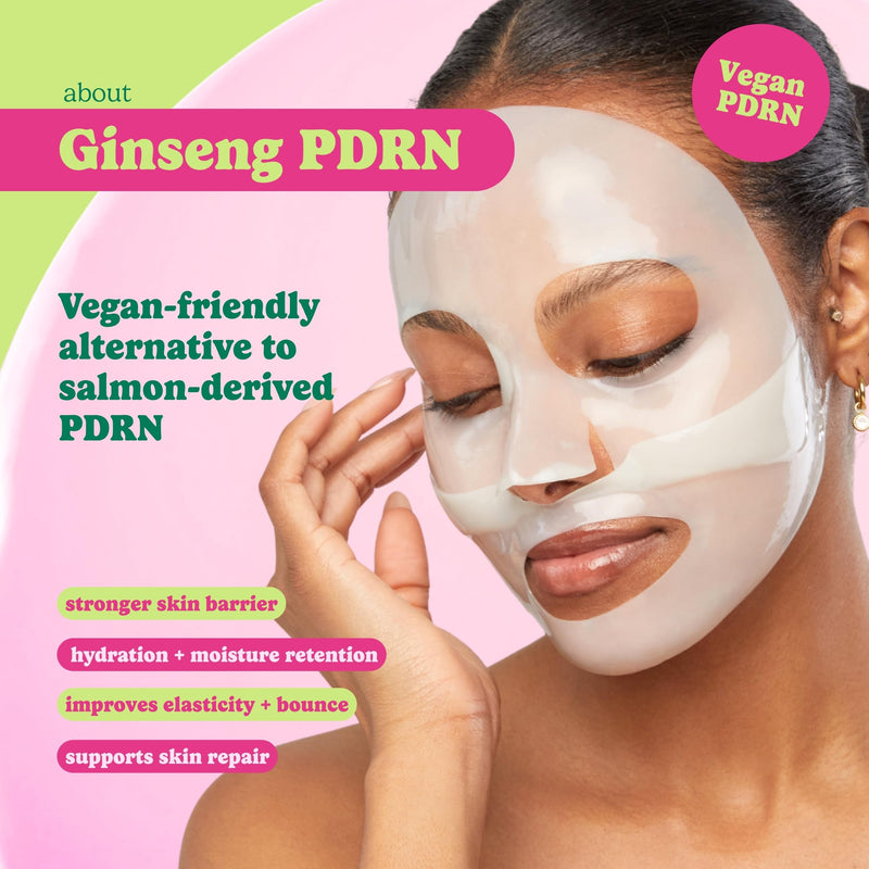 ESW Beauty PDRN Face Mask, Dose of Moisture, Korean Skin Care, 1 Pack | Hydrogel Sheet Face Mask, Vitamin PDRN Mask with B Vitamins, Cactus Water & Vitamin E for Hydrating & Moisturizing Dry Skin