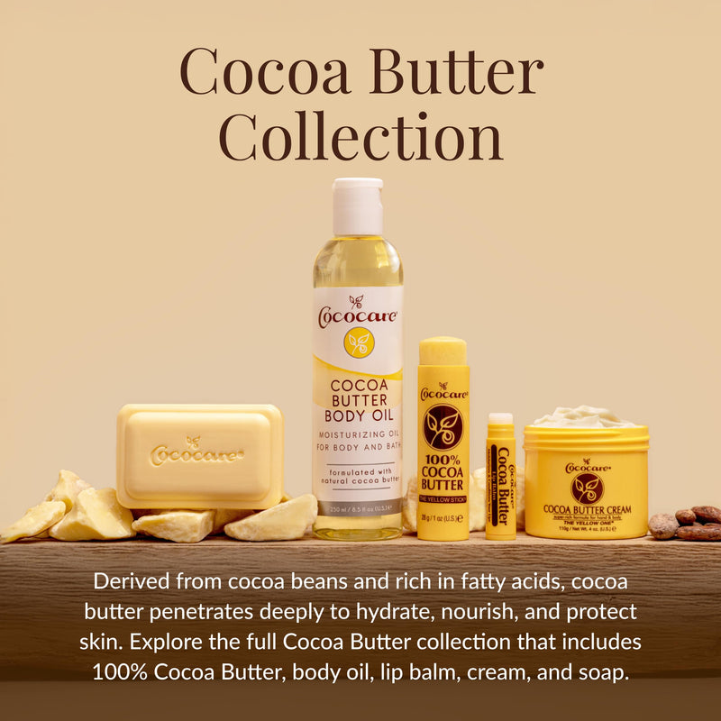 Cococare Cocoa Butter Lip Balm – Cocoa Butter, Vitamin E & Aloe Vera - Paraben-Free Daily Lip Moisturizer, Lip Color Primer, Cold Weather & After Sun Care - 0.15 oz, 5 Pack