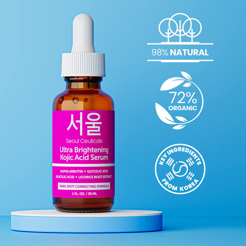 SeoulCeuticals Kojic Acid Serum + Vitamin C Serum Korean Skin Care Set - Potent K Beauty