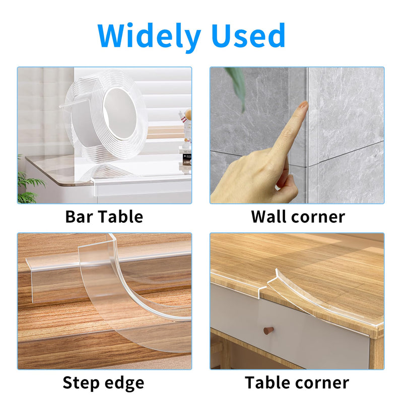 [Australia] - 13.12 FT Edge Corner Protector Baby Proofing,Soft Clear Furniture Table Corner Guard & Edge Safety Cabinet Door Bumper,Crib Bumpers,Wall Protector(Width 2 inÔºåThickness 0.08 in) 2in x 13.12FT 