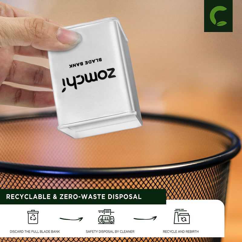 [Australia] - Zomchi Razor Blade Box for Storing Razor Blades, Razor Blade Storage Box Disposal Case for Used Razor Blades with Double Edge (White) White 