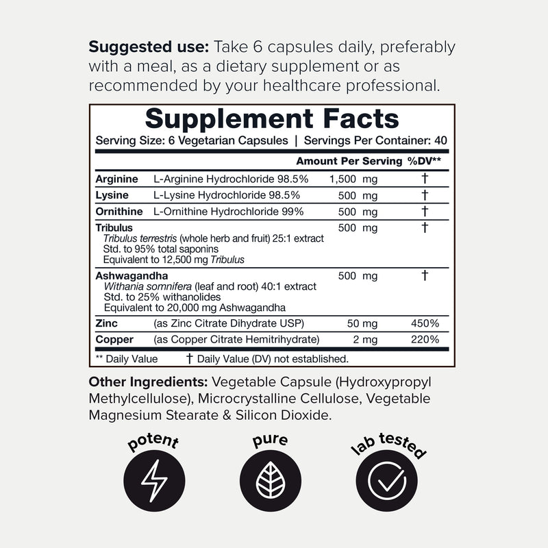 [Australia] - HGH Supplements for Men & Women (240 Count) 3,550mg+ Support Muscle Growth & Healthy Levels of Human Growth Hormone for Men, with High-Purity Arginine, Ornithine, Lysine, Tribulus, and Ashwagandha TQ 