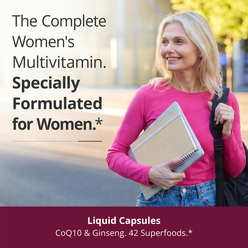 Vimerson Health Multivitamin for Women: Vitamins, Minerals and Bioavailable D3 for Focus and Energy Support – Daily Womens Multivitamins and Multiminerals – 60 Liquid Capsules Women's Liquid Capsules
