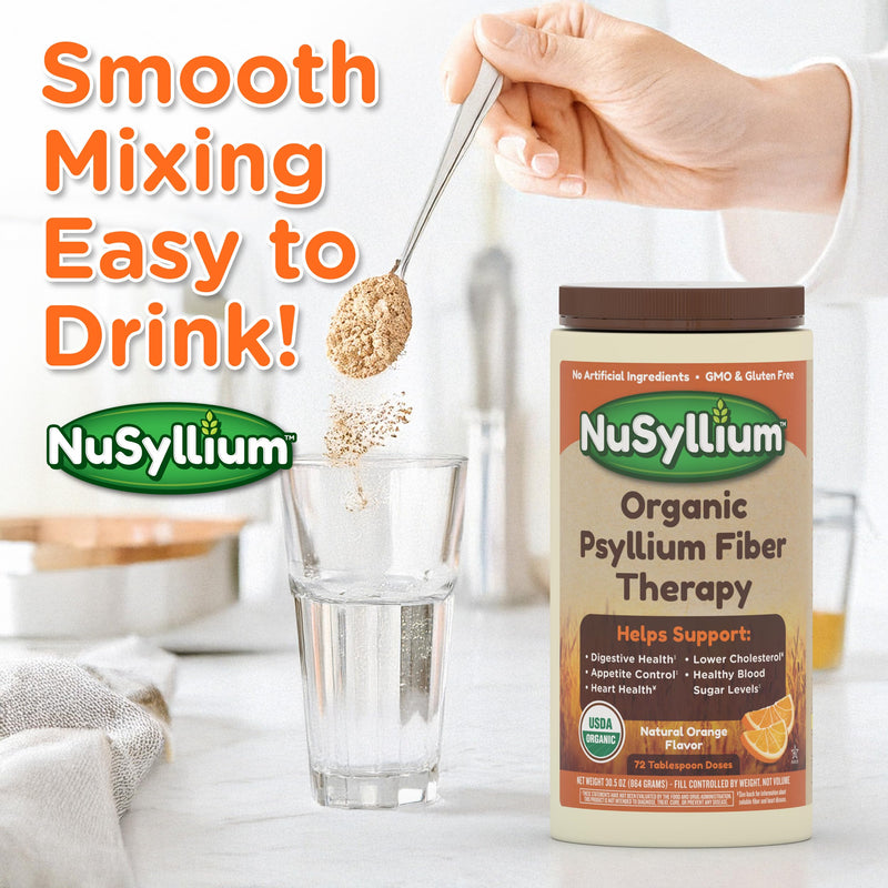[Australia] - NuSyllium Psyllium Husk Powder USDA Organic, 21 Oz, Dietary Fiber Supplement with Brown Sugar, Helps Promote Digestive Health* Unflavored, 85 Servings 1.31 Pound (Pack of 1) 