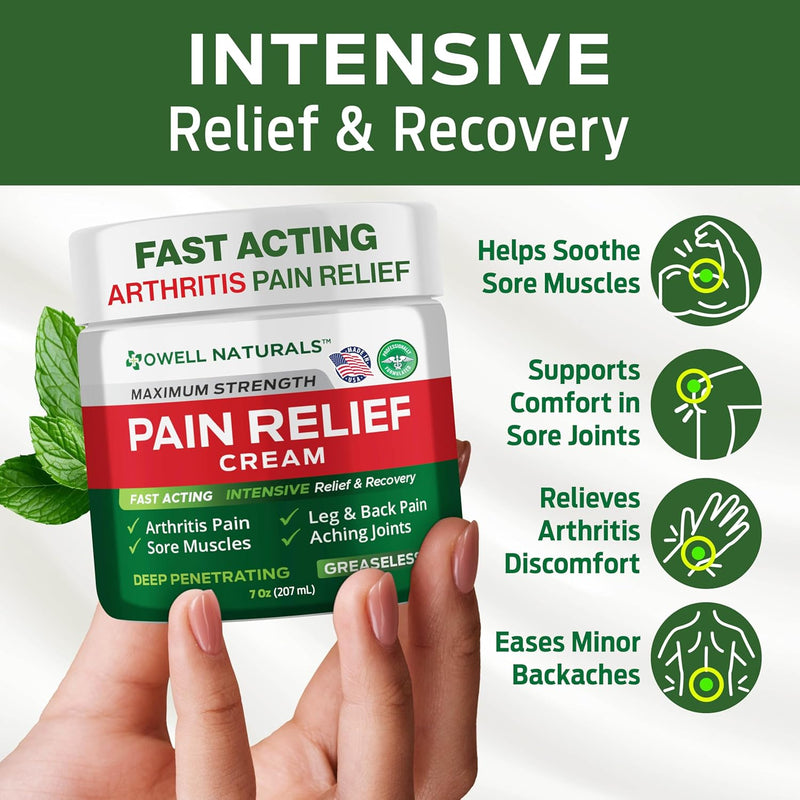 [Australia] - Arthritis Pain Relief Cream, Amish Origins Maximum Strength Deep Penetrating Relieving for Aches, Neuropathy, Joint, Muscle, Back, Knee, Feet, Hand, Ankle, Restless Legs, Shoulder 