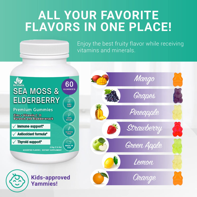 Sea Moss Elderberry Gummies & Mushroom Gummies (Bundle)