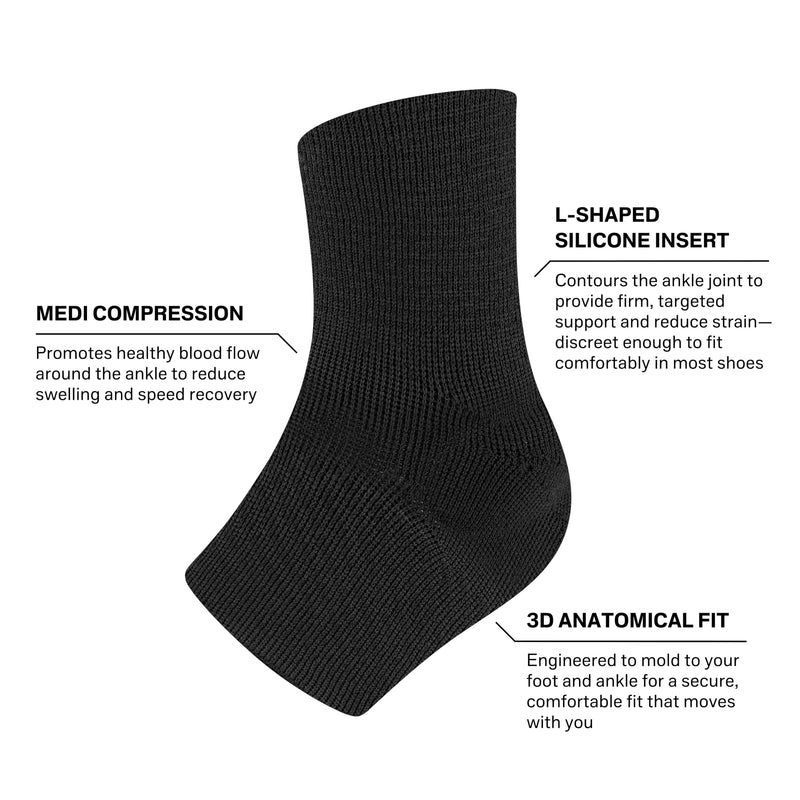 [Australia] - CEP Max Support Compression Ankle Sleeve, Black, Unisex, XL X-Large 