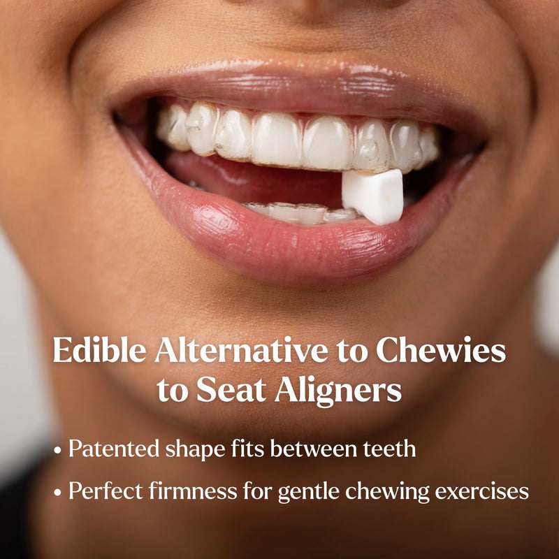 [Australia] - Movemints Clear Aligner Mints - Patented, Edible Alternative to Chewies - Freshen Breath and Improve Dry Mouth with Xylitol - Mint Chocolate (3 Pack) 20 Count (Pack of 3) 