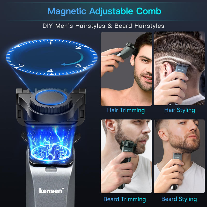 Body Hair Trimmer for Men,kensen Electric Groin & Pubic Hair Trimmer,Rechargeable Ball Shaver Groomer,Mens Body Groomer Kit for Privates,Waterproof, Cordless for Wet/Dry Use