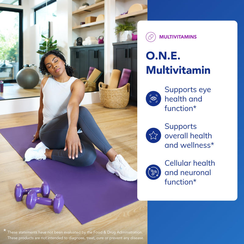 Pure Encapsulations O.N.E. Multivitamin, 60 Capsules | Once Daily Multivitamin with Antioxidant Complex Metafolin, CoQ10, and Lutein to Support Vision, Cognitive Function* 60 Count (Pack of 1)