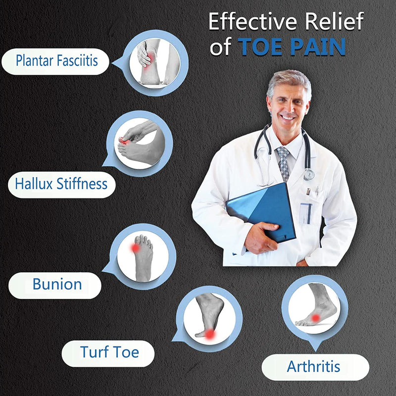 Morton´s Extension Orthotic,Recovery Carbon Fiber Insole,Very Rigid Foot Support Insert for Morton's Toe, Turf Toe, Arthritis, Hallux Rigidus, Broken Big Toe and Forefoot Pain,1Piece (225mm) 225mm, Womens 6.5-7 1PC