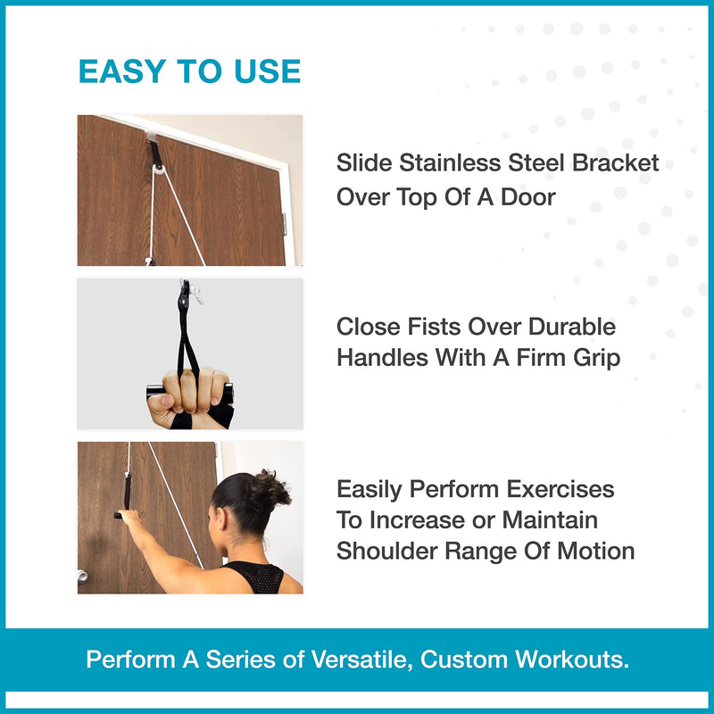 [Australia] - Home Ranger-Premium Shoulder Pulley System - Home Ranger-92, Model 260 - Modified Version with Assisted-grip Handles and Stainless Steel Over-The-Door Bracket Attachment - Easy Set-up, Range of Motion 