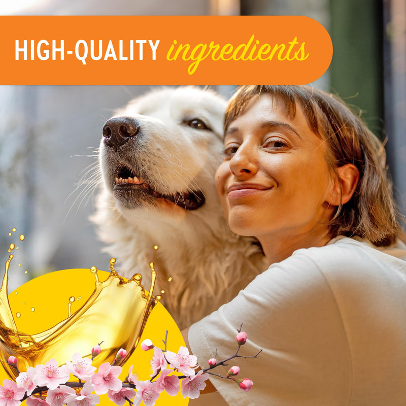 Essential Fatty Acid (EFA) Deodorizing Shampoo for Dogs and Pets (12oz) – Cherry Blossom Scent | Soothing Shampoo Rich with Moisturizing Emollients | Tearless, Soapless & Alcohol-Free - PawsPlanet Australia