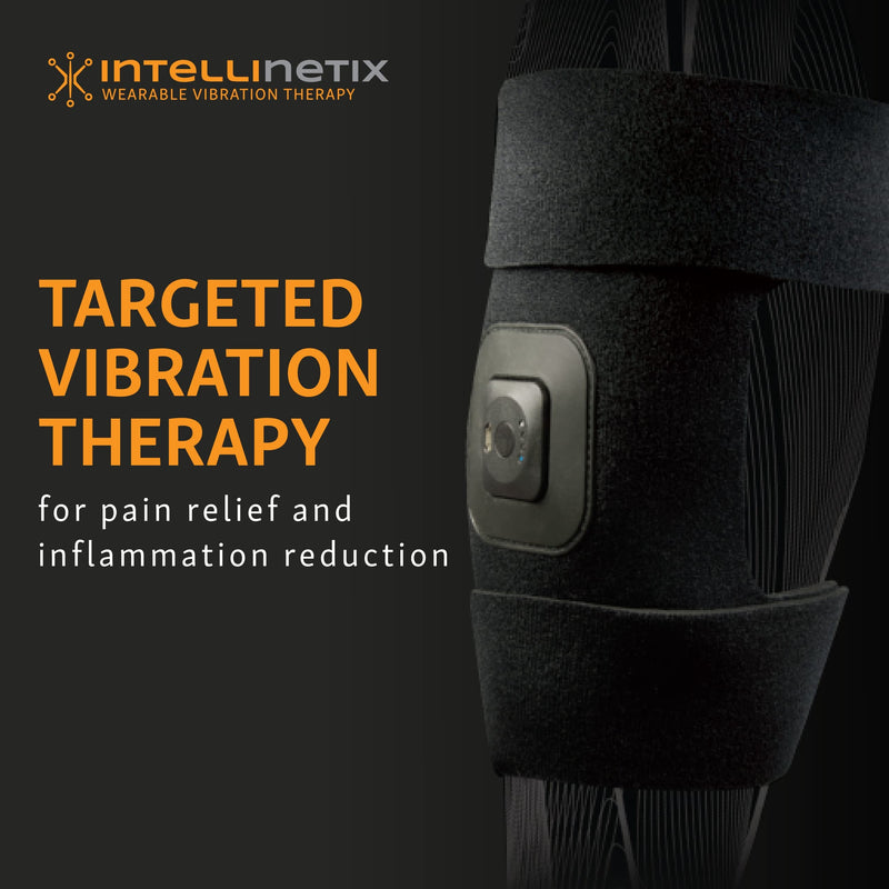 [Australia] - intellinetix Brownmed Calf/Shin Therapy Wrap - Shin & Calf Compression Sleeve with Leg Massager for Men & Women - Vibration Therapy Calf Wrap for Shin Splints & Muscle Cramp Relief 