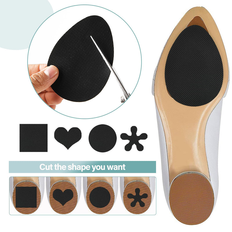 [Australia] - ASTER Pack of 8 anti-slip shoe pads, non-slip shoe soles for high shoes, rubber soles for sticking on, adhesive anti-slip shoe pads, self-adhesive shoe sole protection 