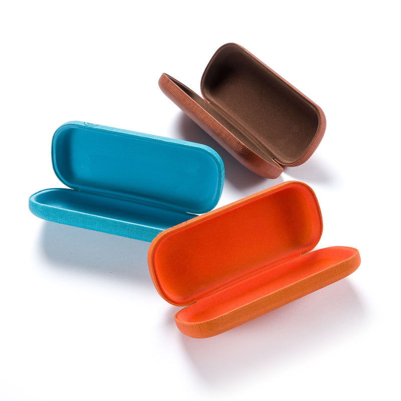 [Australia] - FEFI Hardcase glasses case Nature - embossed flower design orange 