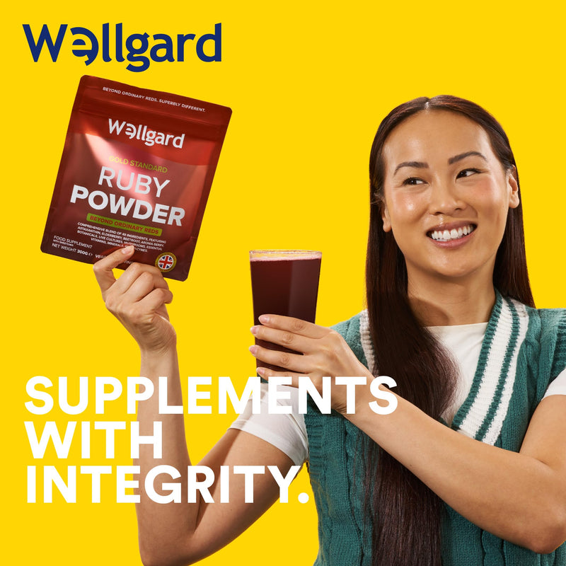 Wellgard Super Reds Powder, Ruby Powder, Vitamins, Minerals, Fruits, Botanicals, Fibre, Live Cultures, 300g